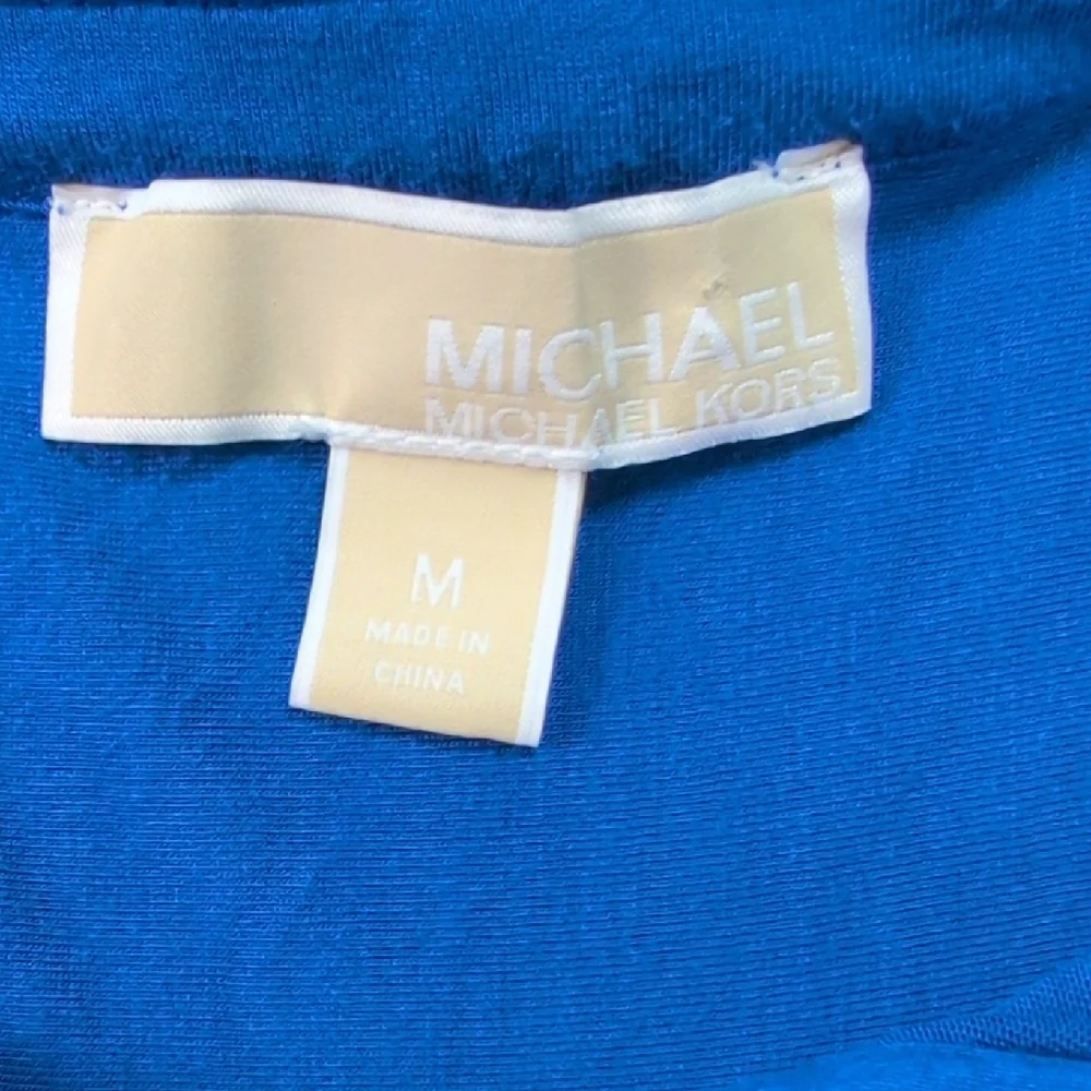 Michael Kors Vibrant Blue Button-Front Blouse‎